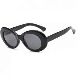 Goggle Sport an edgy look with these oval women Sunglasses - Black - CK18WTI88HL $20.58