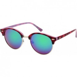 Rimless Vintage Inspired Half Frame Sunnies w/Horned Rims 541042TT-REV - Demi+pink - CJ12LWVNUYF $19.84