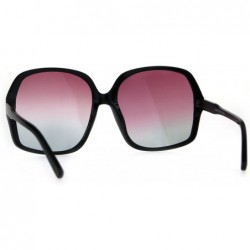 Butterfly Oceanic Color Gradient Ironic Granny Oversize Butterfly Sunglasses - Black Pink Blue - C6189LNEAII $11.43