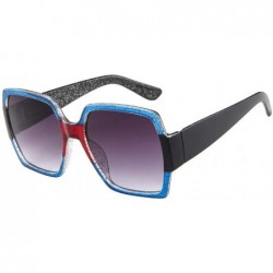 Square Fashion Sunglasses for Men Women Retro Style Square Sun Glasses UV400 - B - CW18T339YMY $8.51