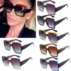 Square Fashion Sunglasses for Men Women Retro Style Square Sun Glasses UV400 - B - CW18T339YMY $8.51