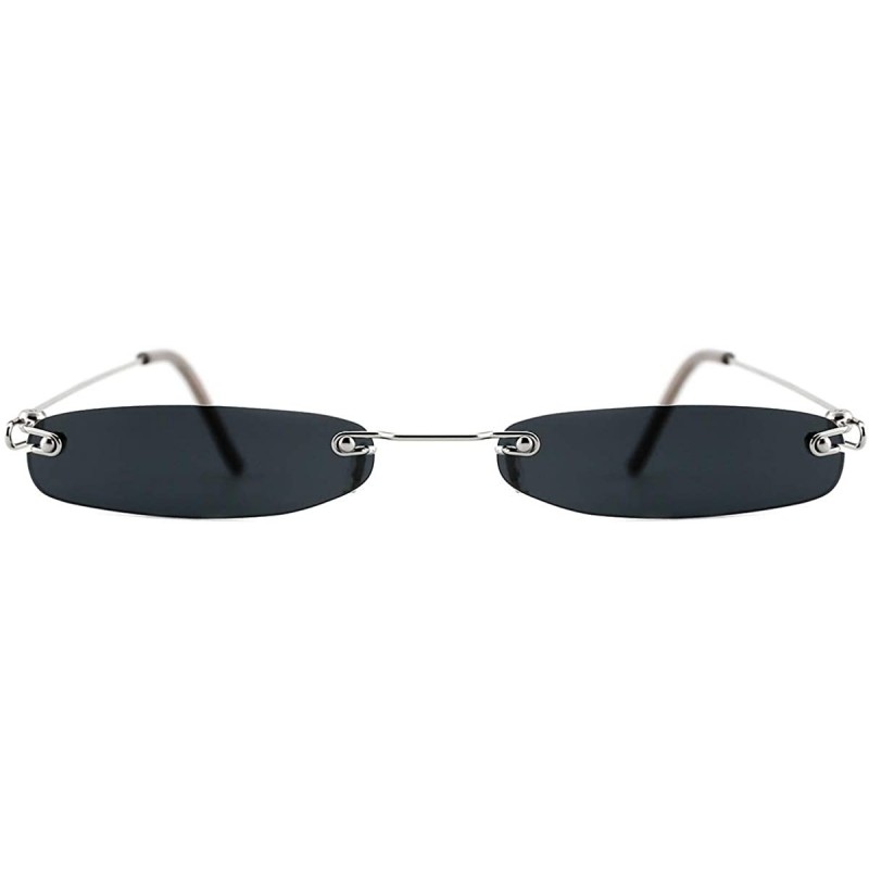 Vintage Rectangle Sunglasses for Women Men Retro Small Thin