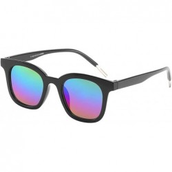 Wayfarer Unisex Classic Polarized Sunglasses Mirrored Lens Lightweight Oversized Glasses - CL18ZD5AKK7 $18.87