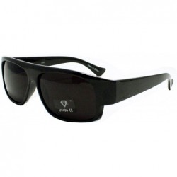 Rectangular Mens Black Sunglasses Flat Top Oval Rectangular Plastic Frame UV 400 - CN187C6S8C3 $8.56