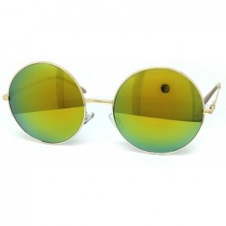 Aviator Oversize Vintage Hippie Retro Round Circle Womens Mens Mirror Sunglasses - Round - CG182XYCEZO $15.62