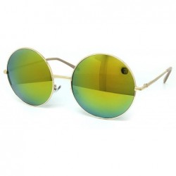 Aviator Oversize Vintage Hippie Retro Round Circle Womens Mens Mirror Sunglasses - Round - CG182XYCEZO $15.62