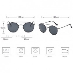 Aviator Glass Lenses - Sunglasses - Double-Beam Glasses - Circular Sunglasses - sunshades - Dazzling Glasses - B - CS18QO3Y5A...