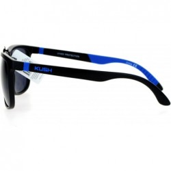 Wayfarer Matte Soft Rubber Arm Thin Plastic Horned Mens Sunglasses - Blue - C812DST60K5 $10.55