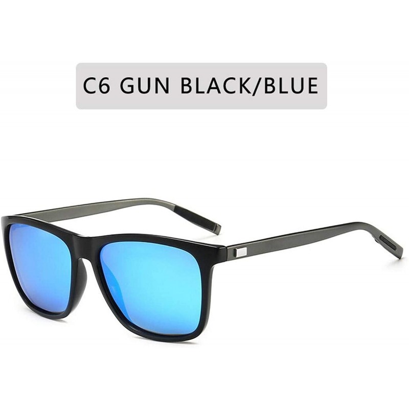 Round Unisex Retro Aluminum+TR90 Women Sunglasses Men Polarized Lens Vintage Eyewear Accessories Sun Glasses Oculos - C5197A2...