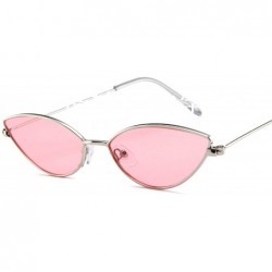 Oval Cute Sexy Cat Eye Sunglasses Women Metal Frame Fashion Vintage Gradient Sun Glasses UV400 Shades - Clear - C3197A2W5A6 $...