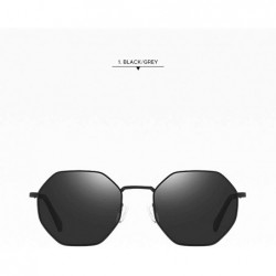 Round Polygon Fashion Drive Men Polarized Sun Glasses Polarized Mirror Sunglasses Myopia Minus Lens - CW1904CXNQM $31.63