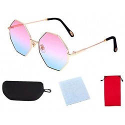 Aviator Rebecca Women Eyewear Heart Sunglasses Stylish Beach Viator Full Mirror Lens Sunglasses with Glasses Case - CG18U5H2A...