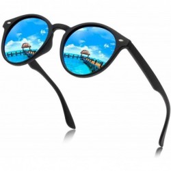 Aviator 2019 Round Polarized Sunglasses Men Retro Rectangle Classic Vintage SandBlue - Sandred - CX18YZW59UR $11.90