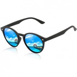 Aviator 2019 Round Polarized Sunglasses Men Retro Rectangle Classic Vintage SandBlue - Sandred - CX18YZW59UR $11.90