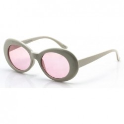 Round NIRVANA Kurt Cobain Oval Bold Vintage Sunglasses For Women Men Clout Goggle Sunglasses - Rose Pink - CL1844X734T $9.12