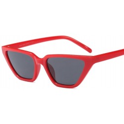 Cat Eye Vintage Cat Eye Sunglasses Tiny Retro Sun Glasses for Women Summer Accessories - Red - C818E7MSAKX $19.64