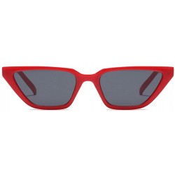 Cat Eye Vintage Cat Eye Sunglasses Tiny Retro Sun Glasses for Women Summer Accessories - Red - C818E7MSAKX $7.91