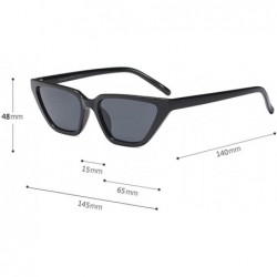 Cat Eye Vintage Cat Eye Sunglasses Tiny Retro Sun Glasses for Women Summer Accessories - Red - C818E7MSAKX $7.91