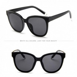 Cat Eye Fashion Womens Ladies Designer Summer Oversized Flat Top Cat Eye Mirrored Sunglasses Outdoor (D) - D - CN18DXQ2EH8 $7.43