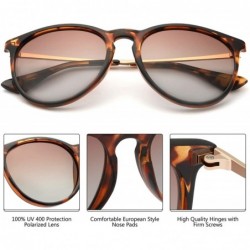 Round Polarized Sunglasses for Women - Vintage Retro Round Sun Glasses with UV400 Protection - C1198CSAEOT $12.86