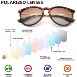 Round Polarized Sunglasses for Women - Vintage Retro Round Sun Glasses with UV400 Protection - C1198CSAEOT $12.86