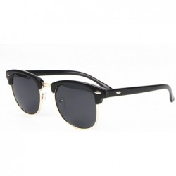 Aviator Sunglasses Women Men Classic Style Polarized Sun glasses - Blackframe Black Lens - C7184KSUA5A $21.41