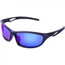 Wrap Leman Polarized Sports Sunglasses for Men Women Fishing Running Hiking Running Cycling - C118O4TK6HO $17.07