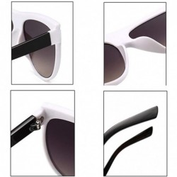 Goggle Women's Fashion Line Drawing Sunglasses Classic All-match Outdoor Sunshade Toad Sunglasses UV400 - White Mercury - CJ1...