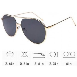 Round Color Lens Sunglasses Stylish Sunnies Eyewear Metal Sunglasses - A - Red - CU18EYKI5UZ $11.76