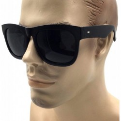 Square 1 Pc Large Black Square Wide Frame Sunglasses Thick Oversize Shade - Choose Color - Matte Black - C818MH4QTT7 $15.73