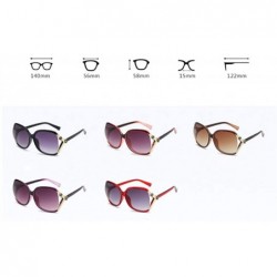 Oversized Fashion Oversized Anti UV/Ray Sunglasses Women Gradient Lens Wild Sun Glasses - Dx5064 C5 - CG18U8WSU6Q $10.23