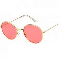 Square Retro Oval Sunglasses Men Women Er UV400 Vintage Metal Frame Sun Glasses FeFashion Lunette De Soleil Femme - Gold - CH...