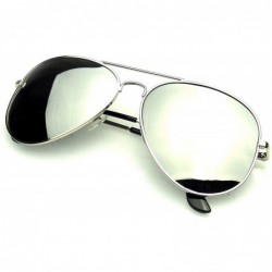 Aviator Aviator Polarized Silver Tinted Mirrored Lenses Thin Frame Sunglasses - Gold Red - CJ18E88K7NU $31.30