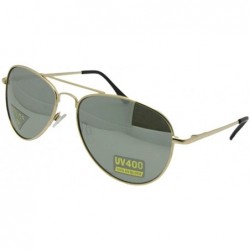 Aviator Gold Frame with Greenish Gray Lenses AV2 - Gold Frame-mirror Gray Lenses - CC189LLMXG9 $10.78