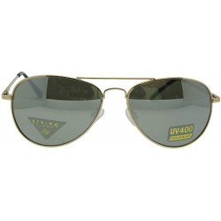 Aviator Gold Frame with Greenish Gray Lenses AV2 - Gold Frame-mirror Gray Lenses - CC189LLMXG9 $10.78