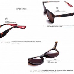 Oversized Men's Polarized Sunglasses Driving Square Frame Brand Designer Classic K0622 - Tortoise&brown - CH18O8GMX3T $11.44