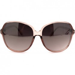 Butterfly Womens 90s Side Visor Butterfly Plastic Sunglasses - Pink Gold Mirror - CS18UWM8AI4 $8.28