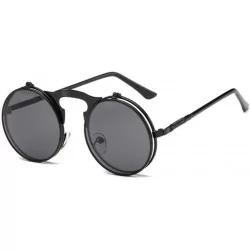 Round Sunglasses Women Round Metal Frames Sun Glasses Men Retro Eyewear UV400 - 2 - CS18ORL0DMU $52.36