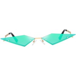 Rimless 3Pcs Women's Punk Slim Cat Eye Sunglasses Rimless Sun Glasses Eyewear Streetwear - C1190DR3OA3 $12.54