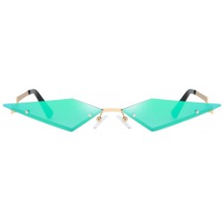Rimless 3Pcs Women's Punk Slim Cat Eye Sunglasses Rimless Sun Glasses Eyewear Streetwear - C1190DR3OA3 $12.54