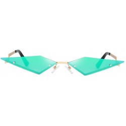 Rimless 3Pcs Women's Punk Slim Cat Eye Sunglasses Rimless Sun Glasses Eyewear Streetwear - C1190DR3OA3 $12.54