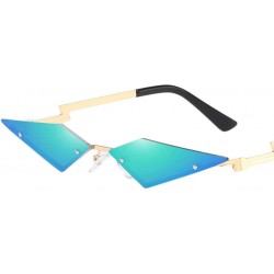 Rimless 3Pcs Women's Punk Slim Cat Eye Sunglasses Rimless Sun Glasses Eyewear Streetwear - C1190DR3OA3 $12.54