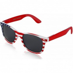 Wayfarer Usa Sunglasses American Flag Glasses July 4 Accessories UV400 Protected - 1 America Polarized Lens - Red Arm - C018E...