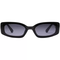 Square Square Frame Sunglasses Trendy Stylish Designer Shades For Unisex - Black - CW18A9EU57H $11.89