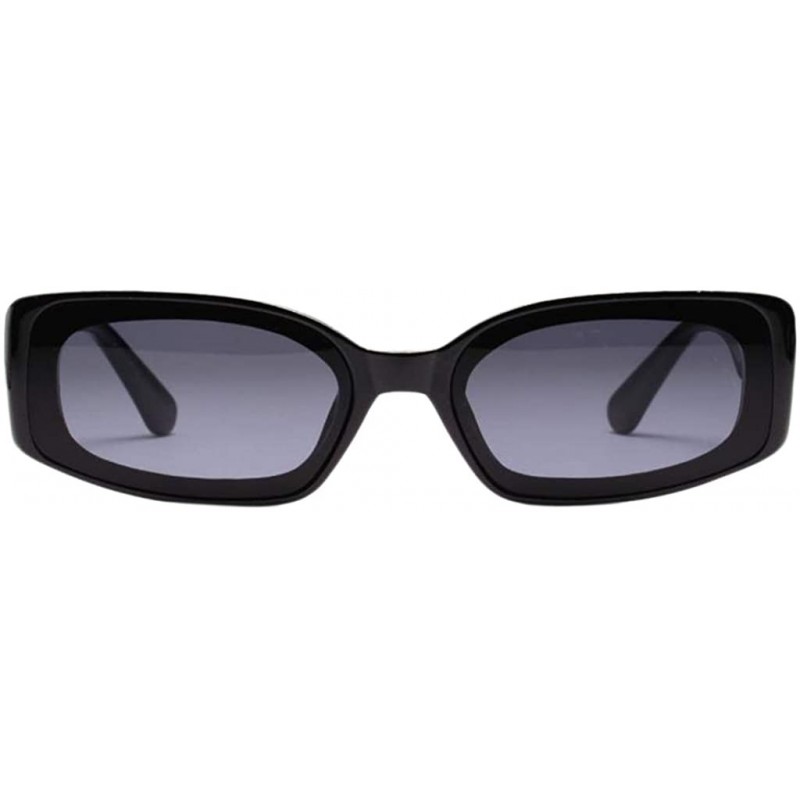 Square Square Frame Sunglasses Trendy Stylish Designer Shades For Unisex - Black - CW18A9EU57H $11.89