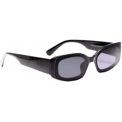 Square Square Frame Sunglasses Trendy Stylish Designer Shades For Unisex - Black - CW18A9EU57H $11.89