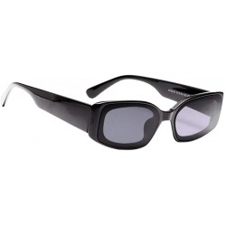 Square Square Frame Sunglasses Trendy Stylish Designer Shades For Unisex - Black - CW18A9EU57H $11.89