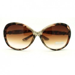 Oval Luxurious Rhinestone Designer Sunglasses Womens Oversized Oval Fashion - Tortoise - C5185X3Z6E5 $8.05
