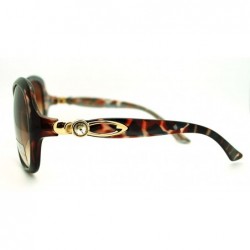 Oval Luxurious Rhinestone Designer Sunglasses Womens Oversized Oval Fashion - Tortoise - C5185X3Z6E5 $8.05