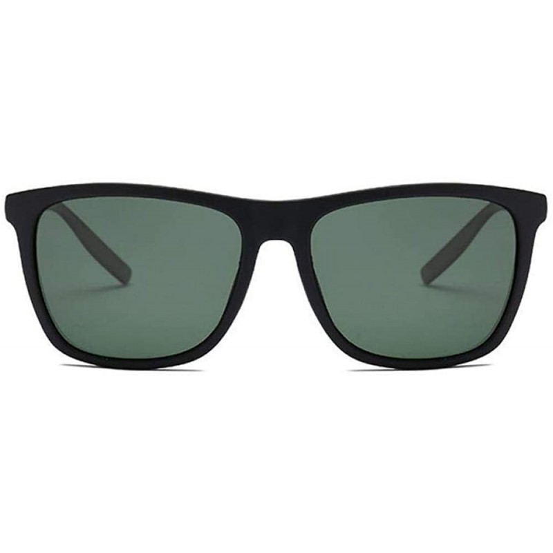Aviator Classic Polarized Sunglasses Men Retro Brand Designer Sun Glasses Black Multi - Green - CP18XNGYO2N $8.95